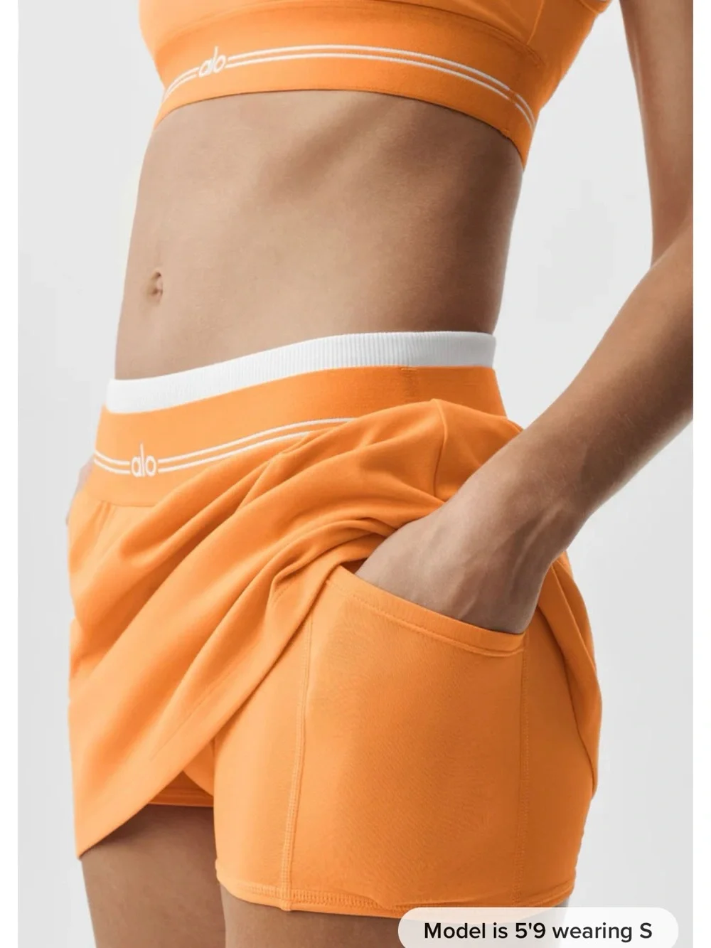 BEST SELLER airbrush better together tennis skirt Alo yoga satsuma breeze NWT